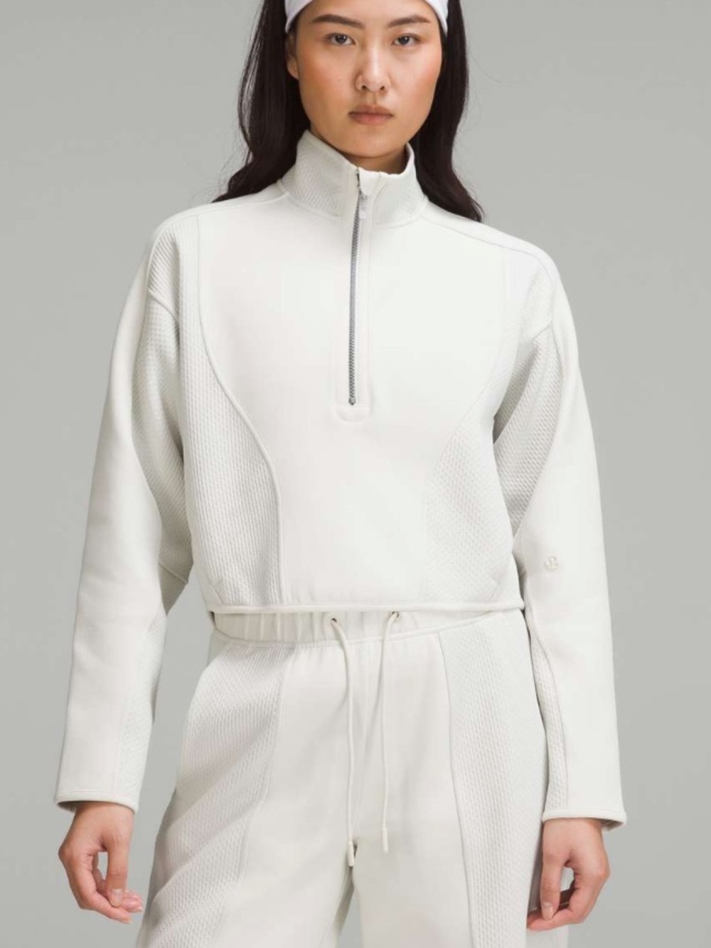 Lululemon Mixed Fabric Half-Zip Pullover
Bone
